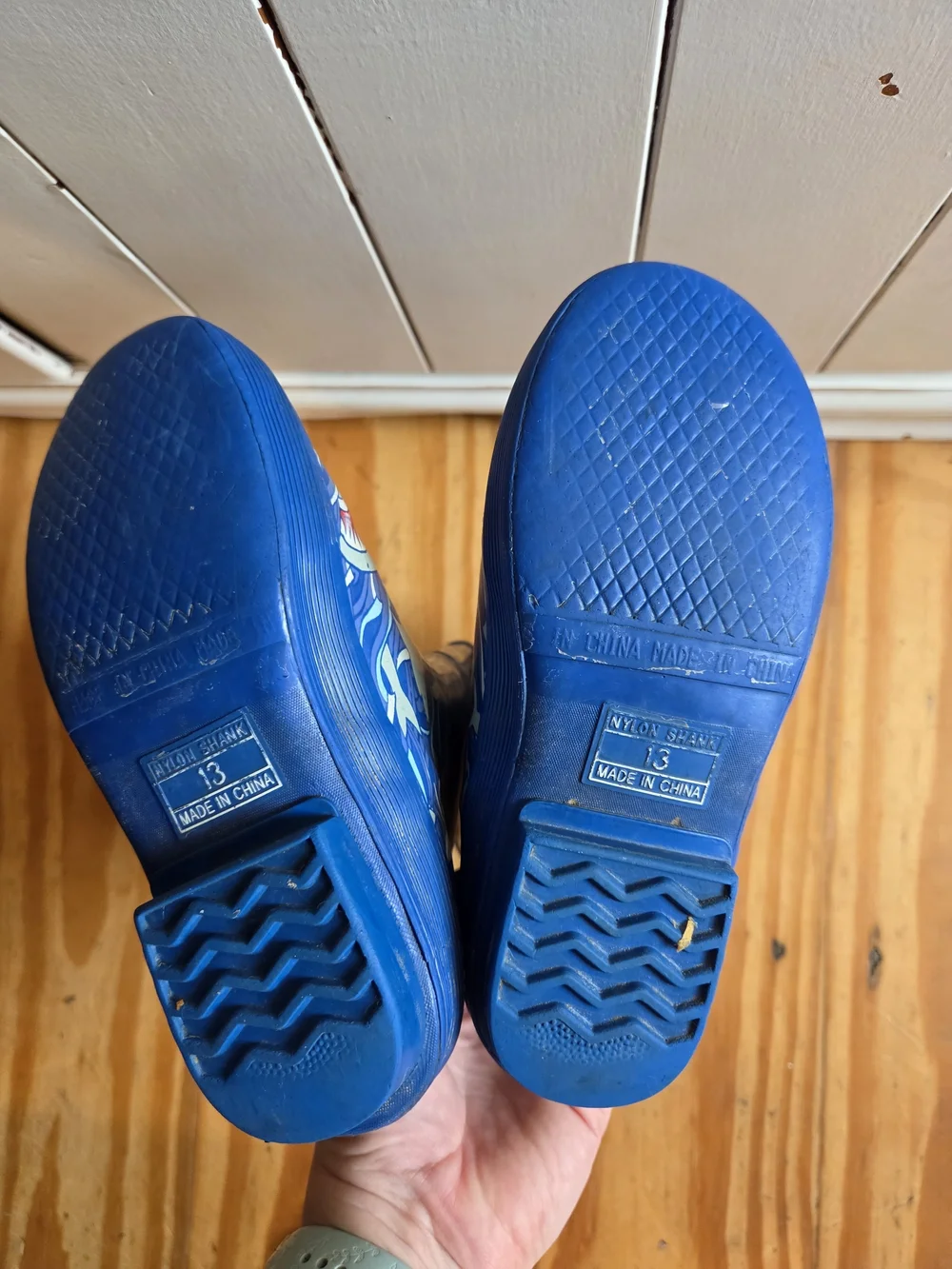 L.L. Bean Kids' Blue Shark Print Rain Boots